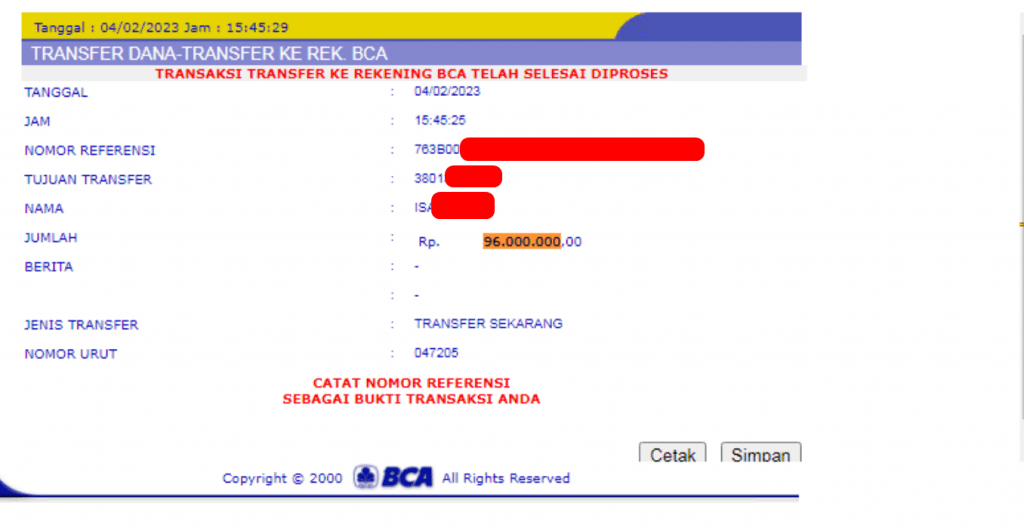 Bukti Pembayaran Kemenangan Taruhan Bola